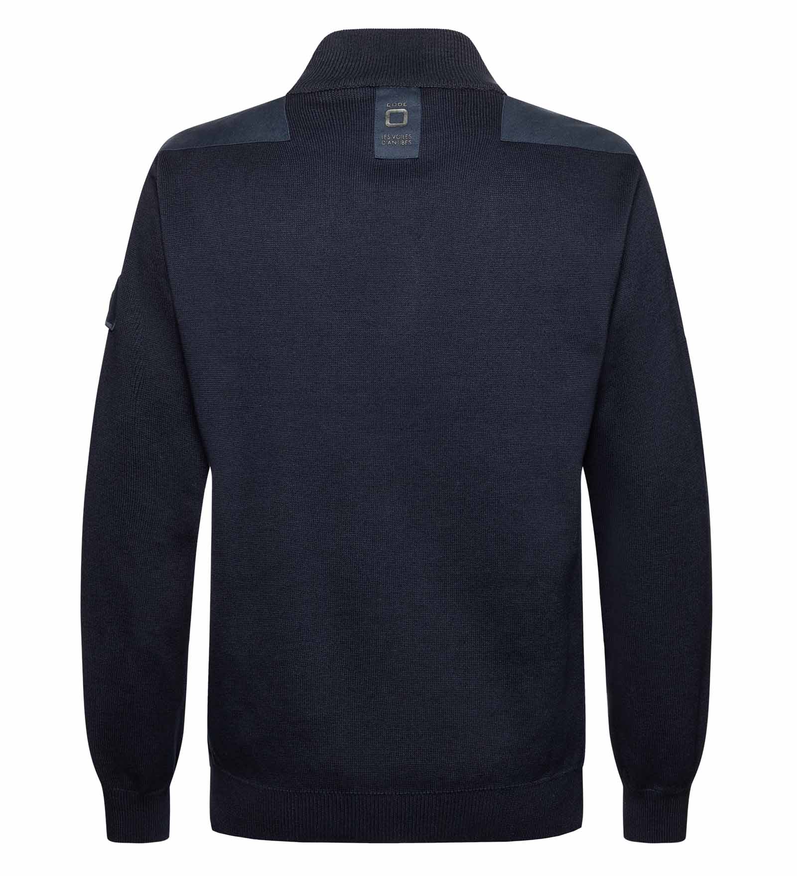 Pull zippé Marine pour Hommes 