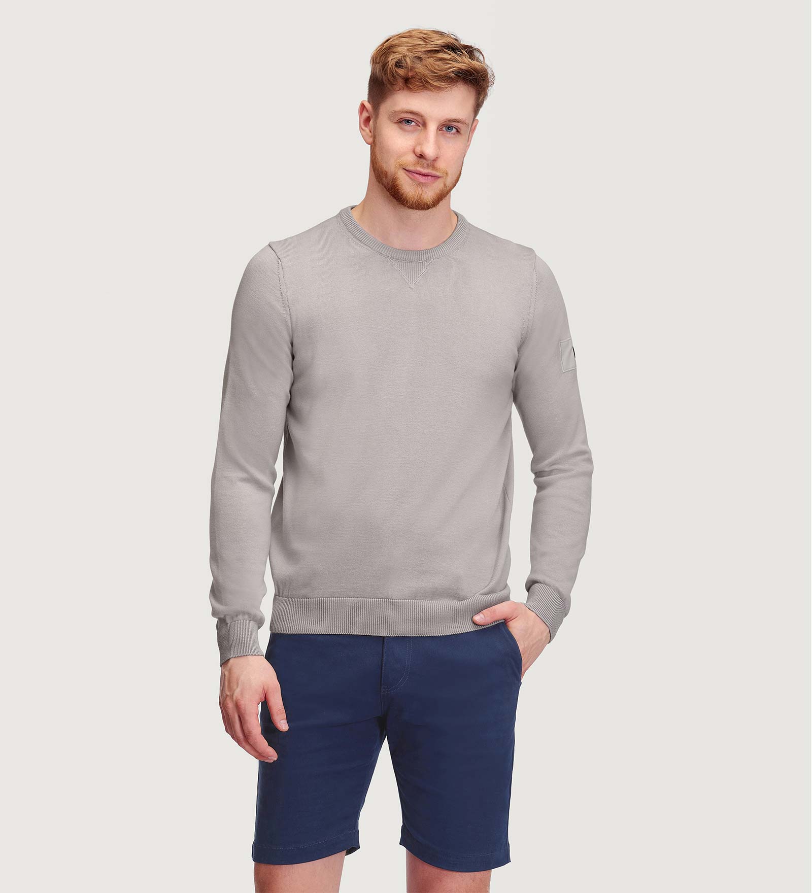 Crewneck Sweater Grey for Men 