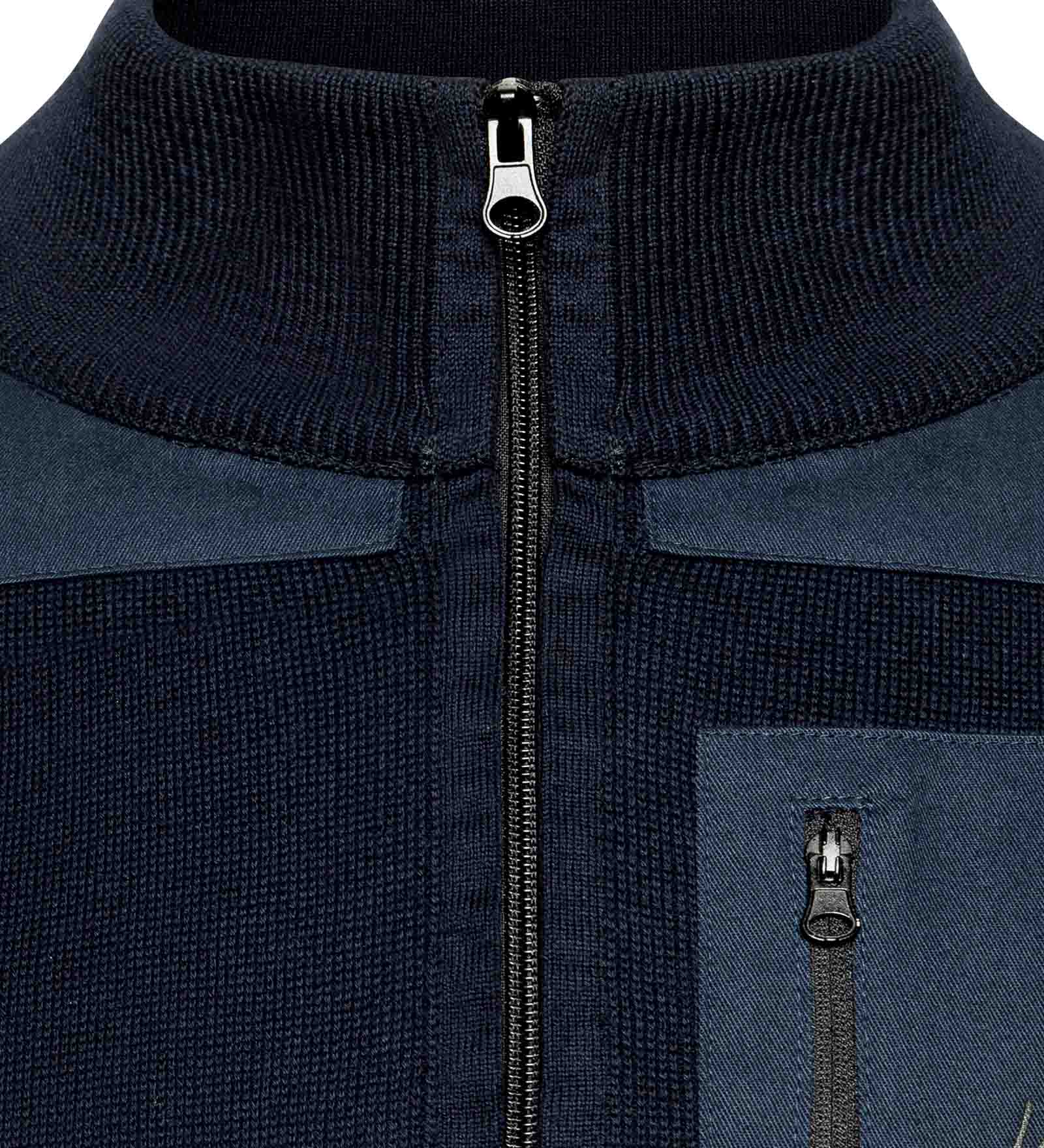 Pull zippé Marine pour Hommes 