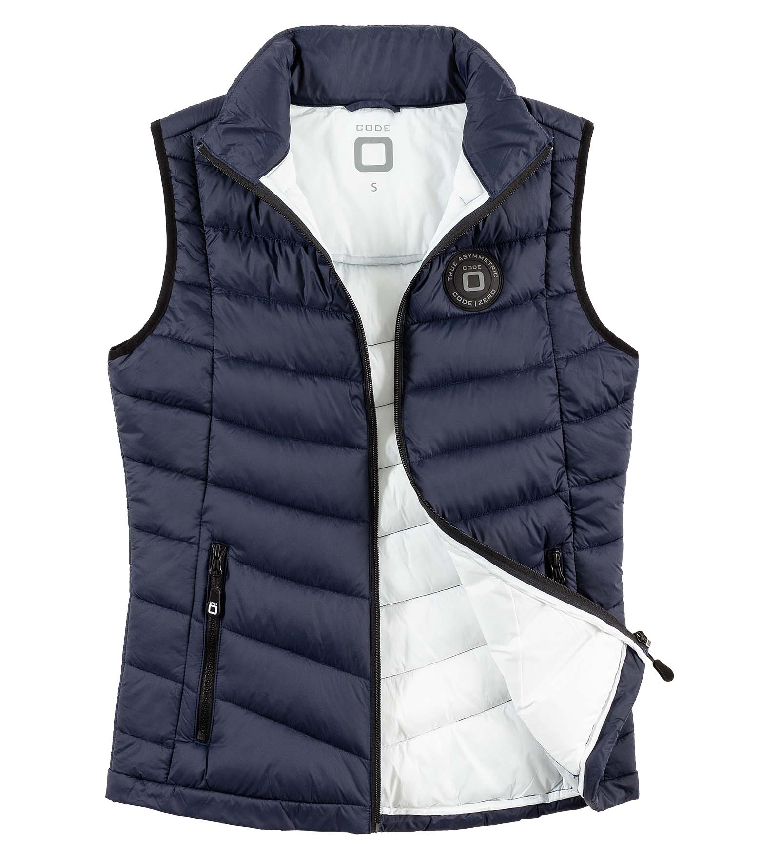 Quilted body warmer with padding - navy