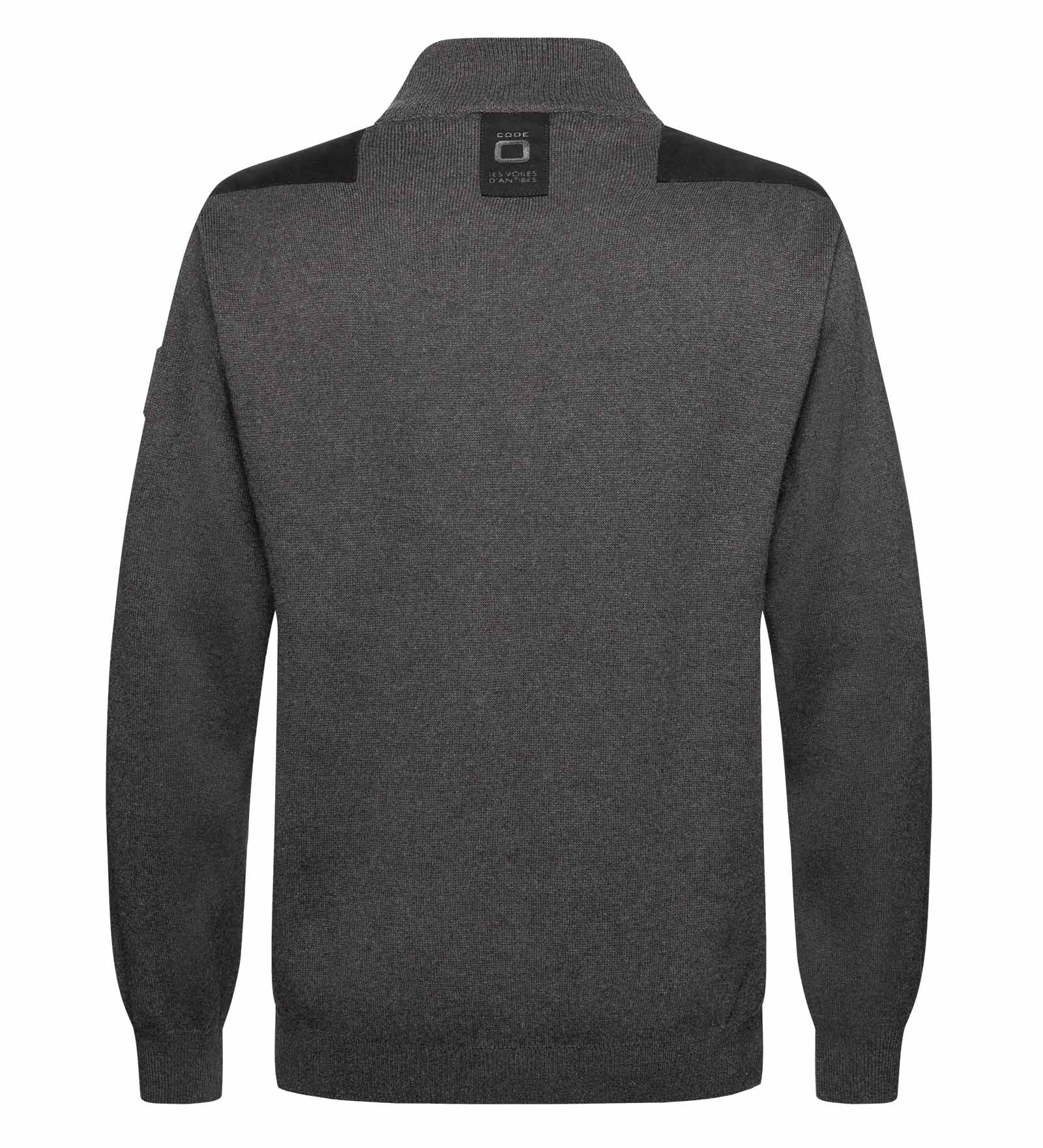 Jersey cremallera cuello Gris para Hombre 