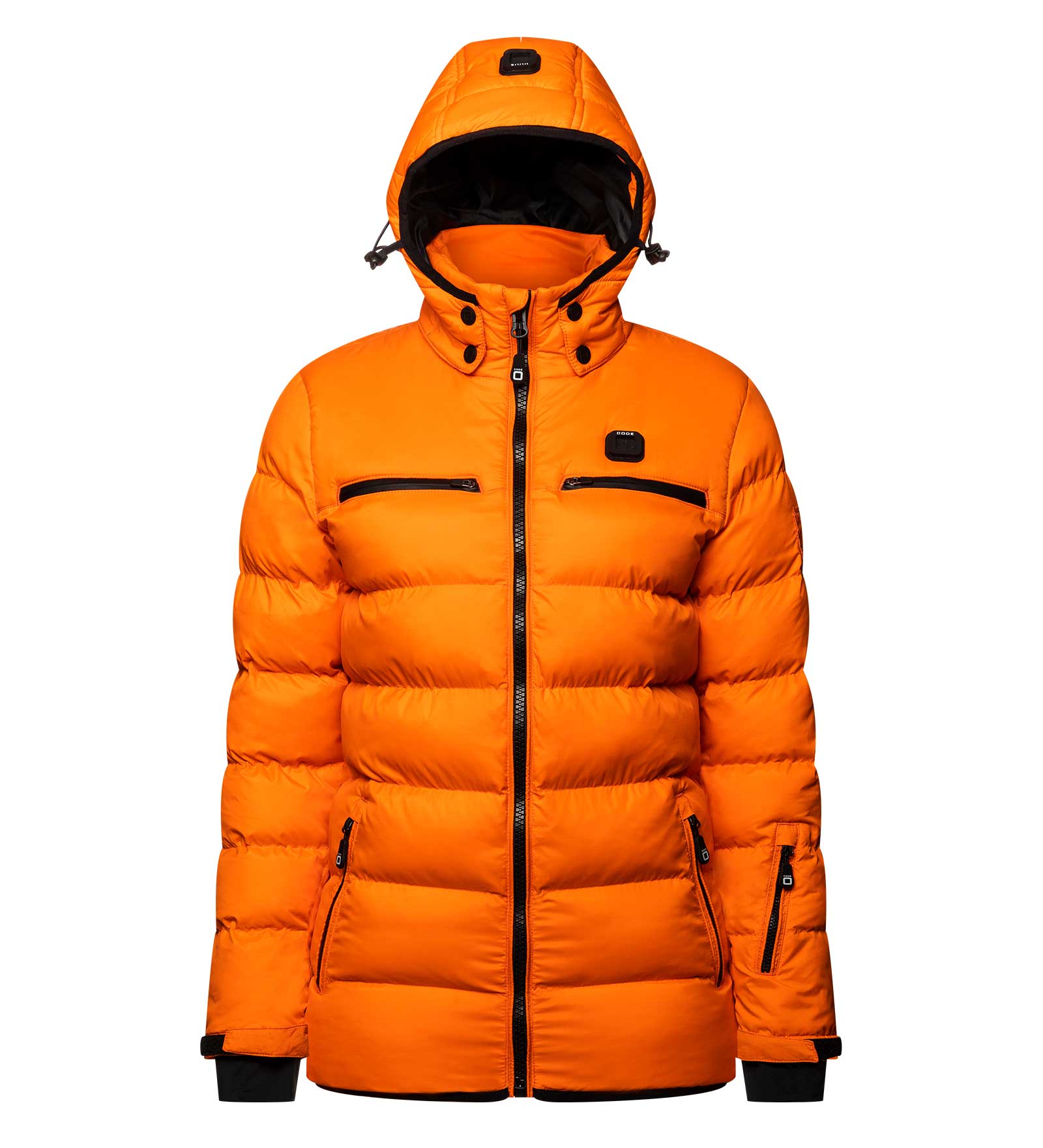 CODE-ZERO Puffer Jacket Women Monte Baldo Orange S | CODE-ZERO
