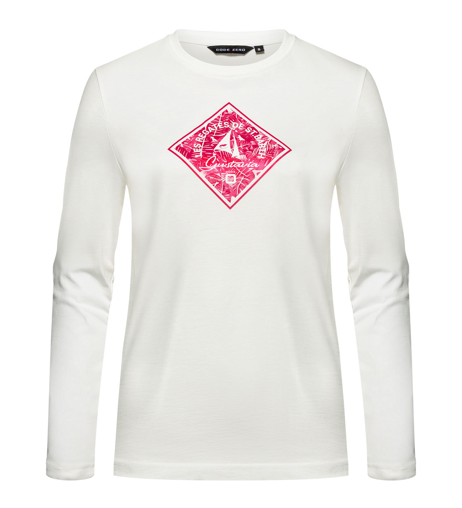 Les Voiles de St Barth Long-Sleeve T-Shirt Women Caribbean White XS |  CODE-ZERO
