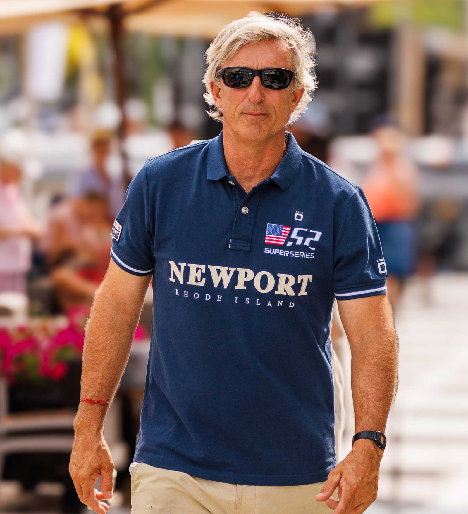 Baumwollpolo Navy für Herren 