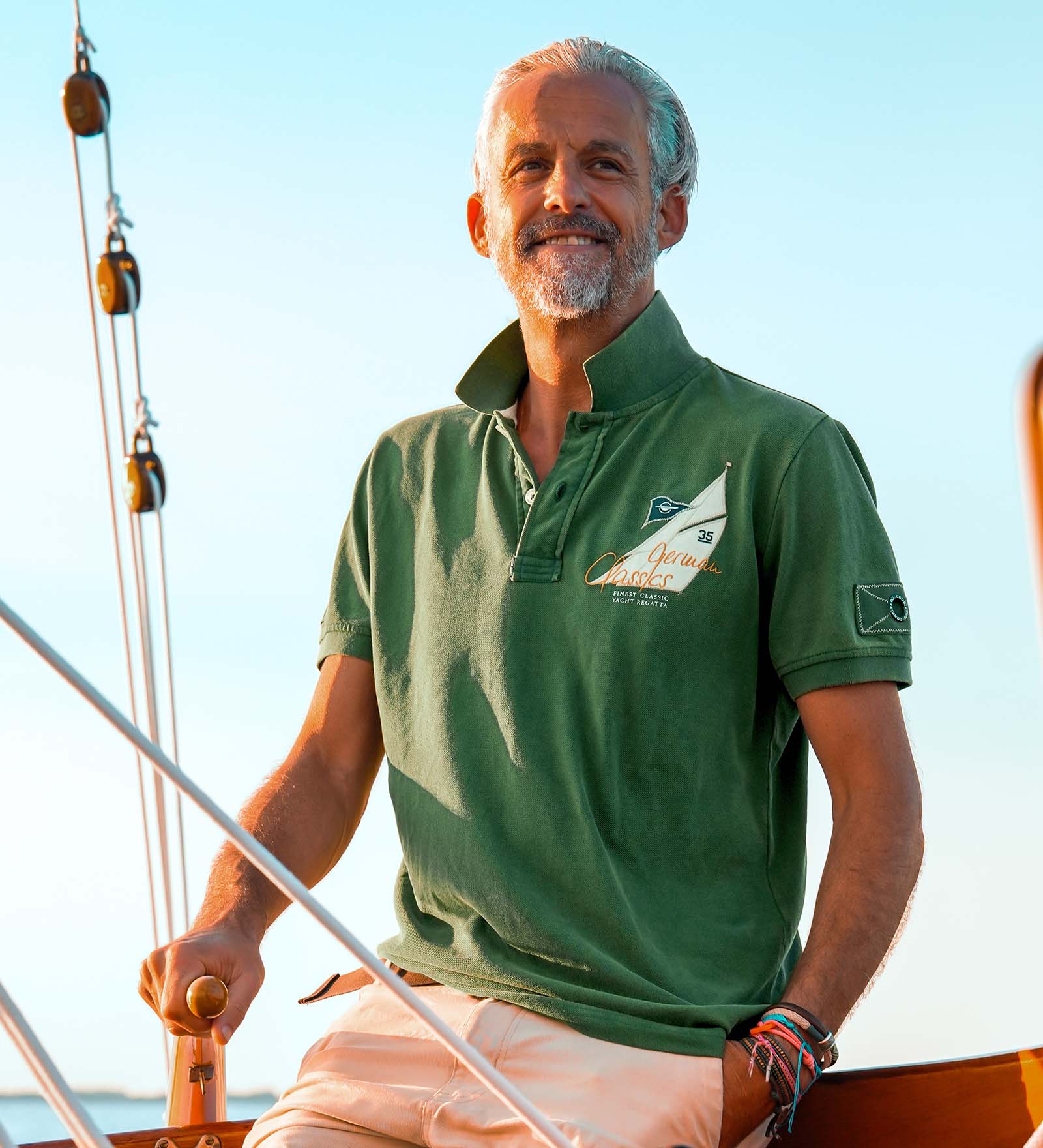 Polo de algodón Verde para Hombre 