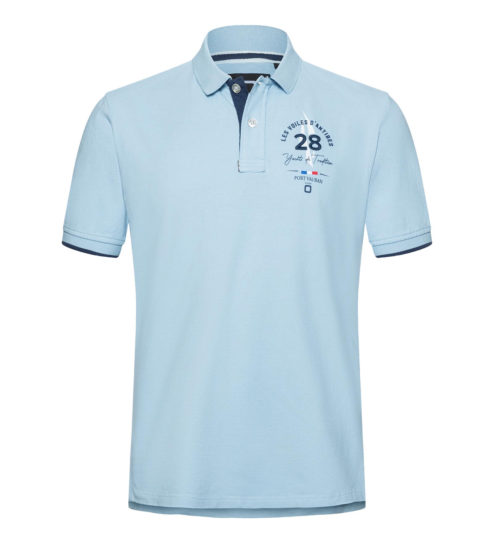 Les Voiles d'Antibes Polo Shirt Men Tradition Blue M | CODE-ZERO
