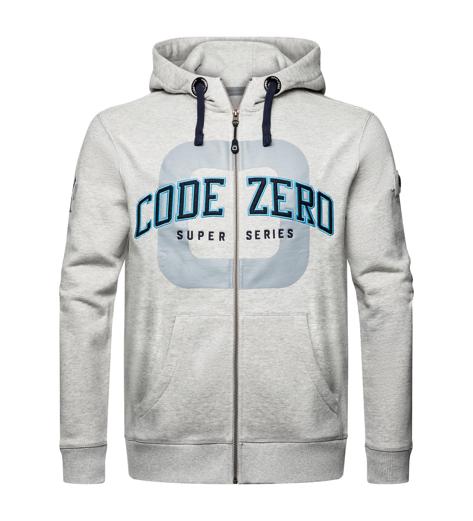 52 Super Series Zip-Up Hoodie Men University Grey XL | CODE-ZERO