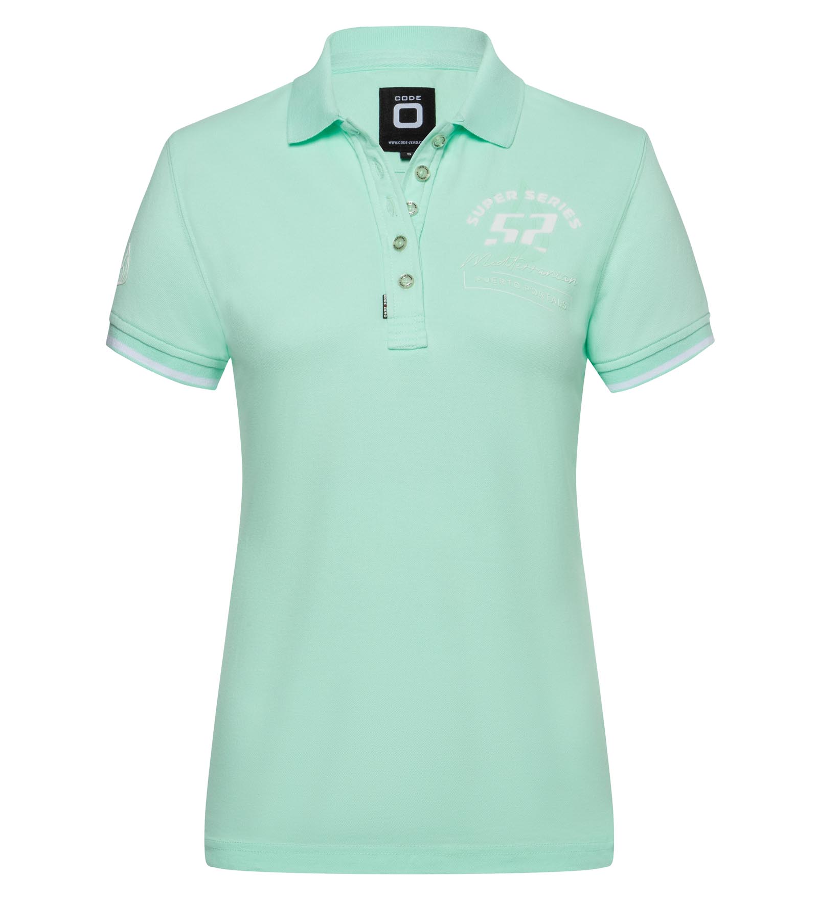 Polo in puro cotone Verde da Donna 