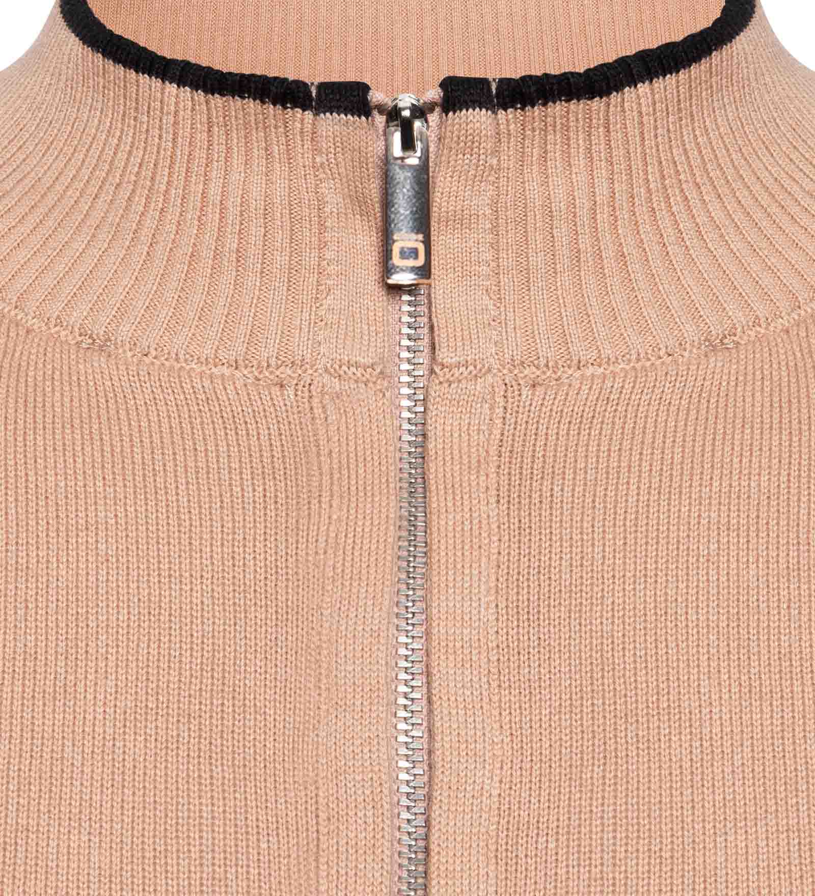 Pull zippé Beige pour Hommes 