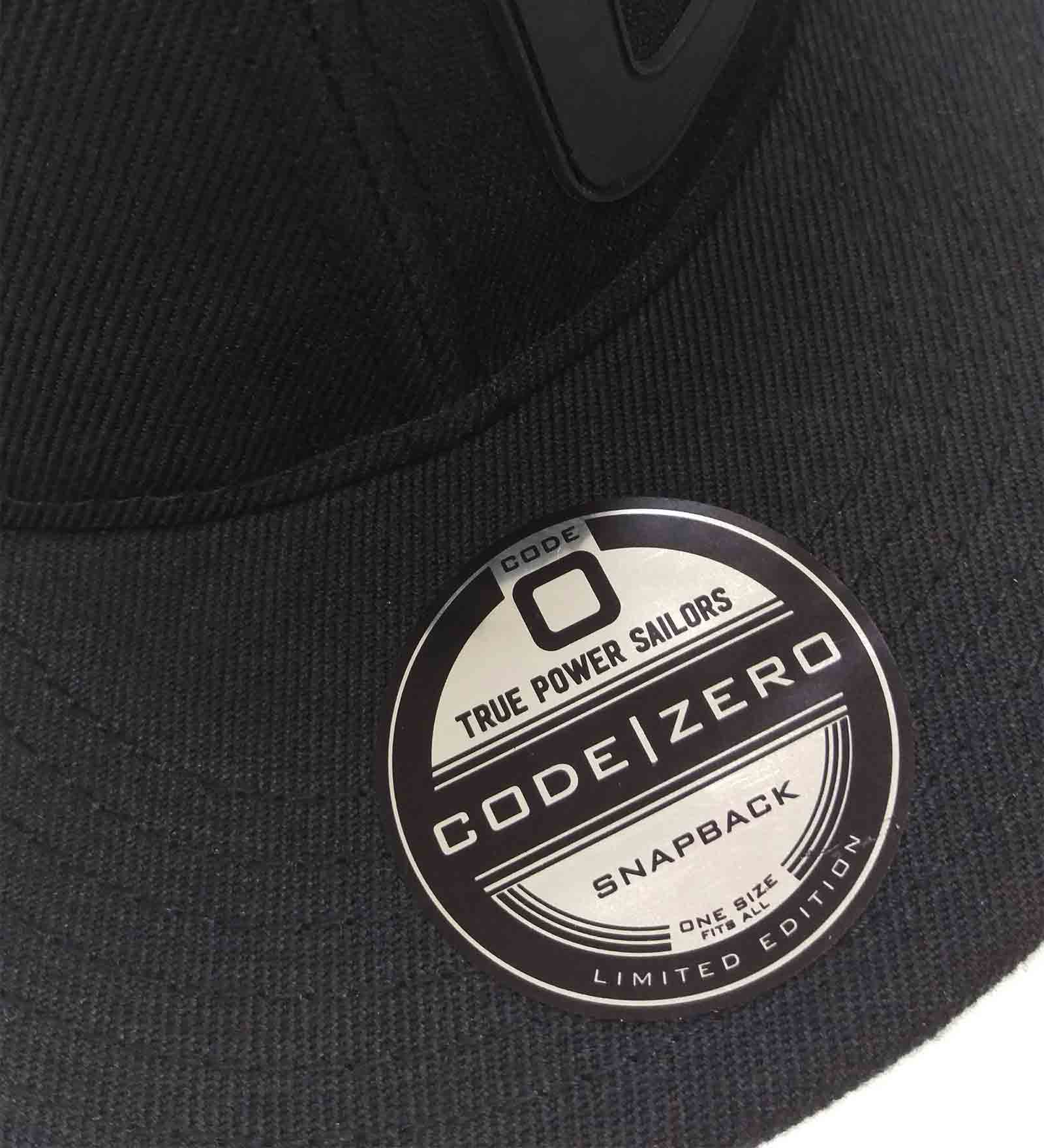 CODE-ZERO Snapback Black Cap | Icon CODE-ZERO