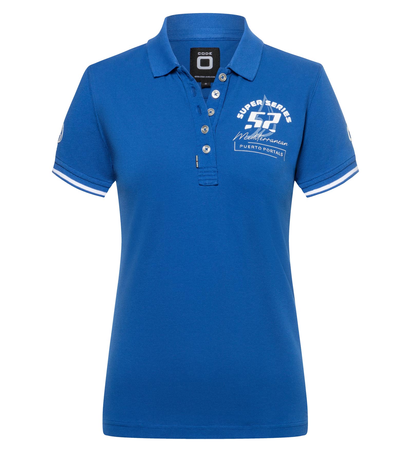 Polo coton Bleu pour Femmes 